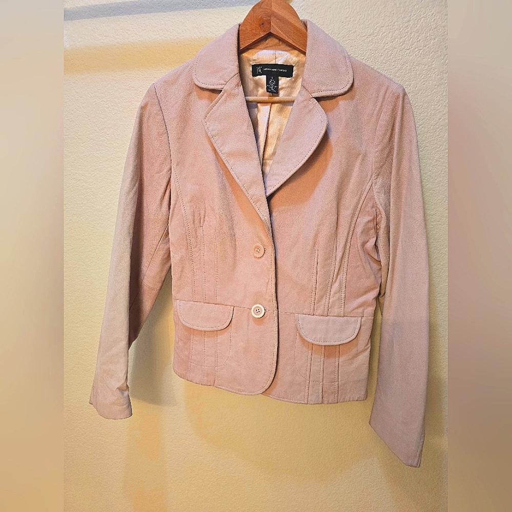 Pink soft leather jacket